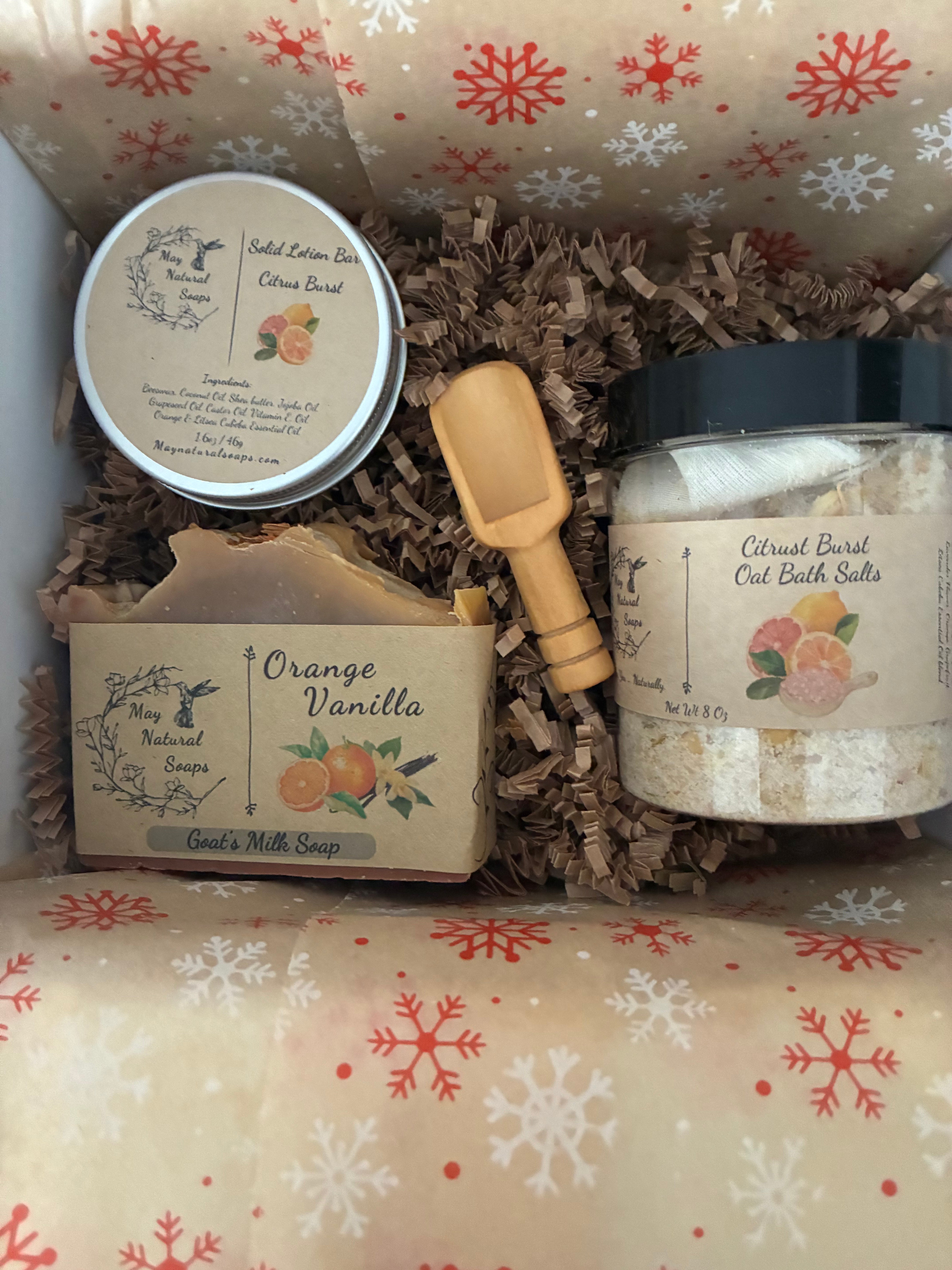 Citrus Burst Oat Bath Salts Gift Set – May Natural Soaps